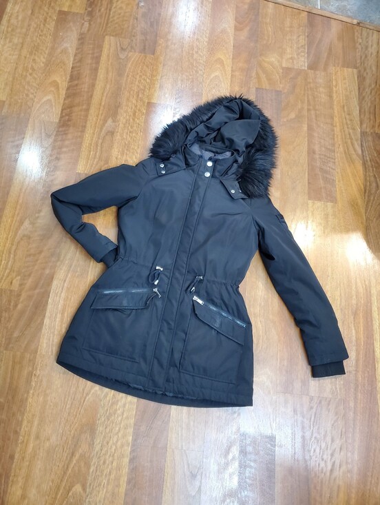 London Fog Jackets & Blazers - London Fog Black Hooded Parka Small